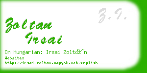 zoltan irsai business card